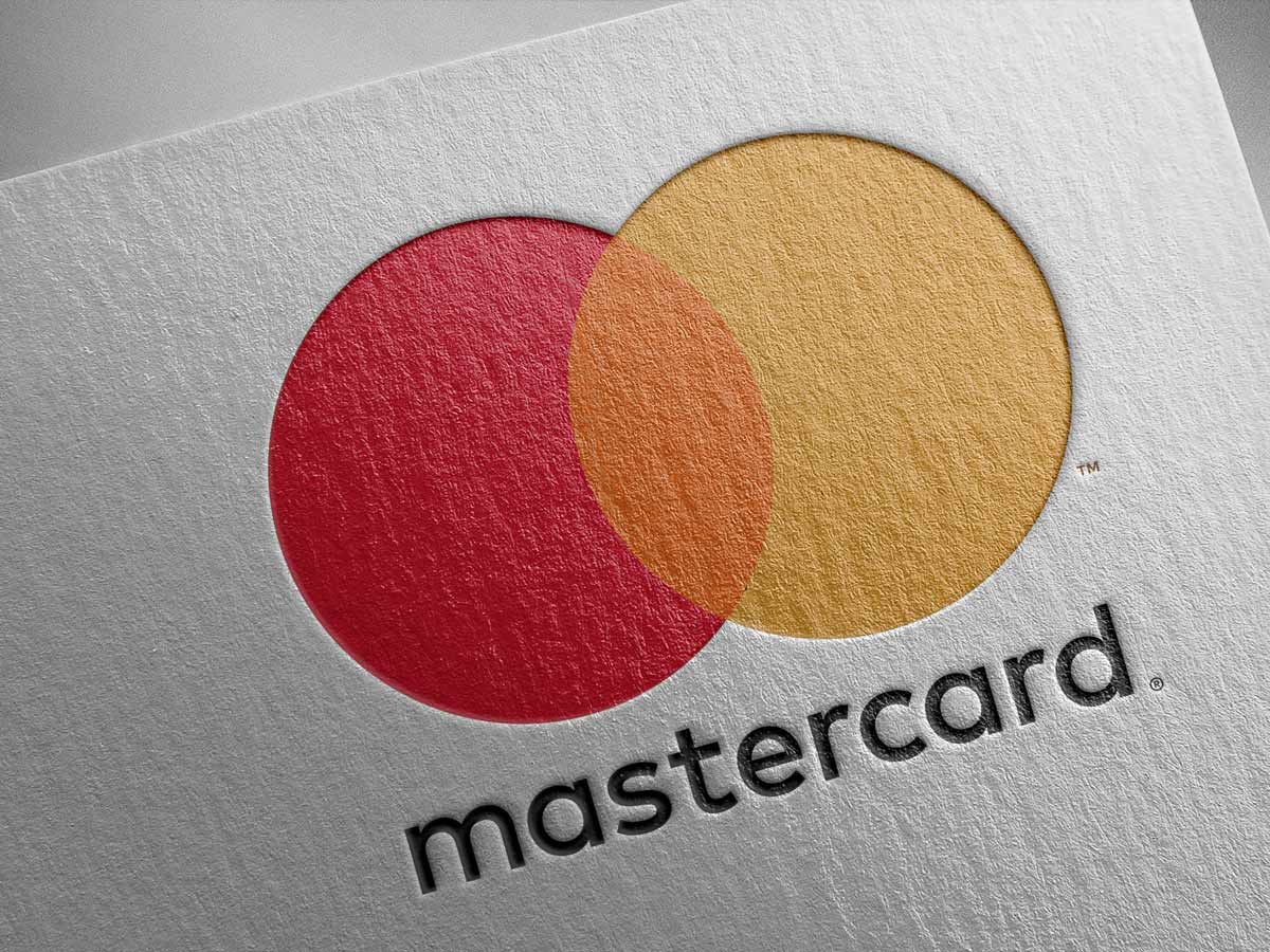 Mastercard logo på visitkort