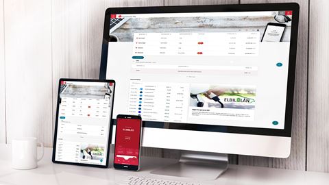 Sparekassen Thys hjemmeside på forskellige platforme
